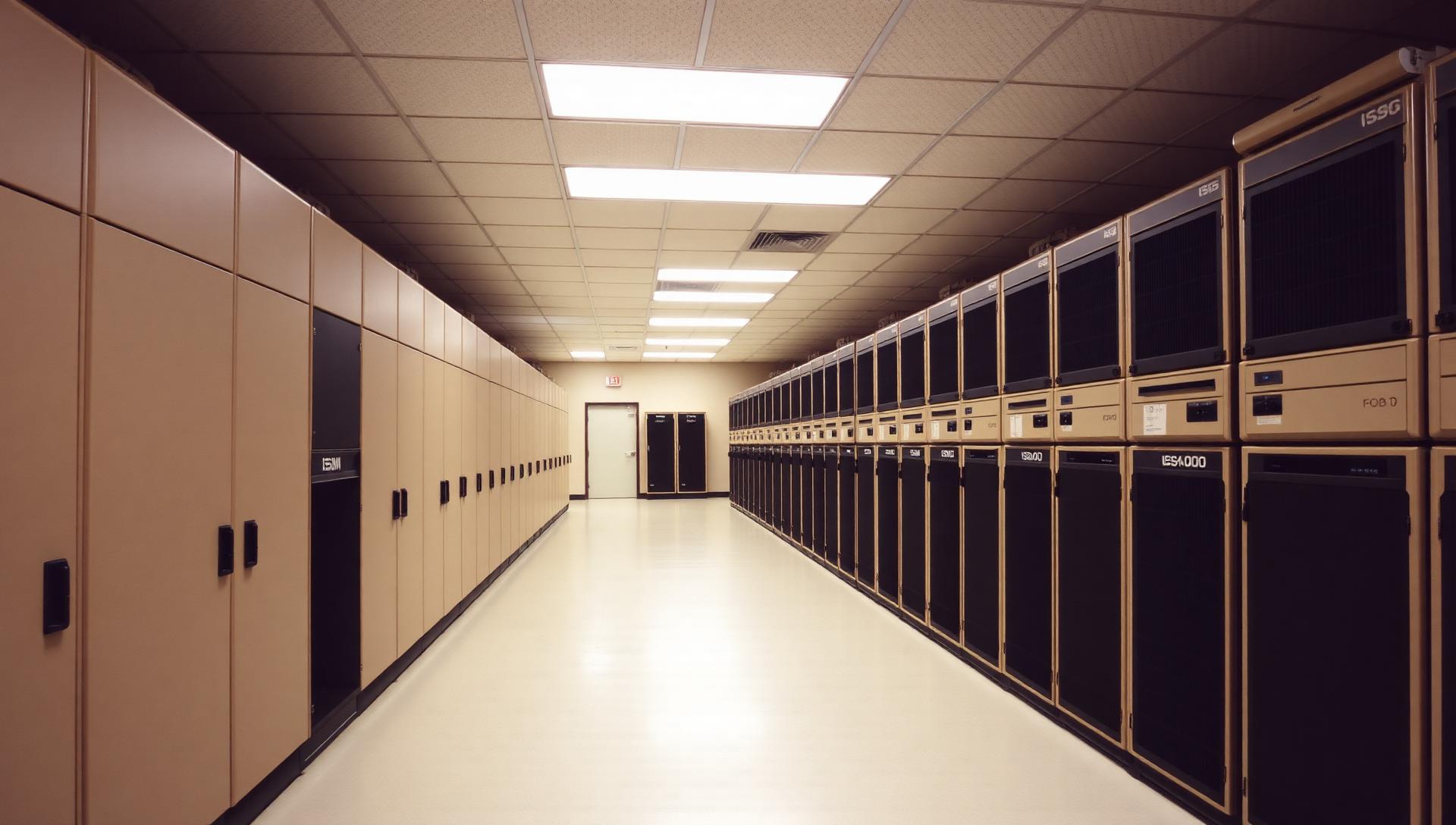 AS/400 mainframe machine room